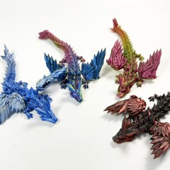3d打印龙摆件水晶飞龙跨境爆款小摆件玩具手办水晶龙儿童玩具