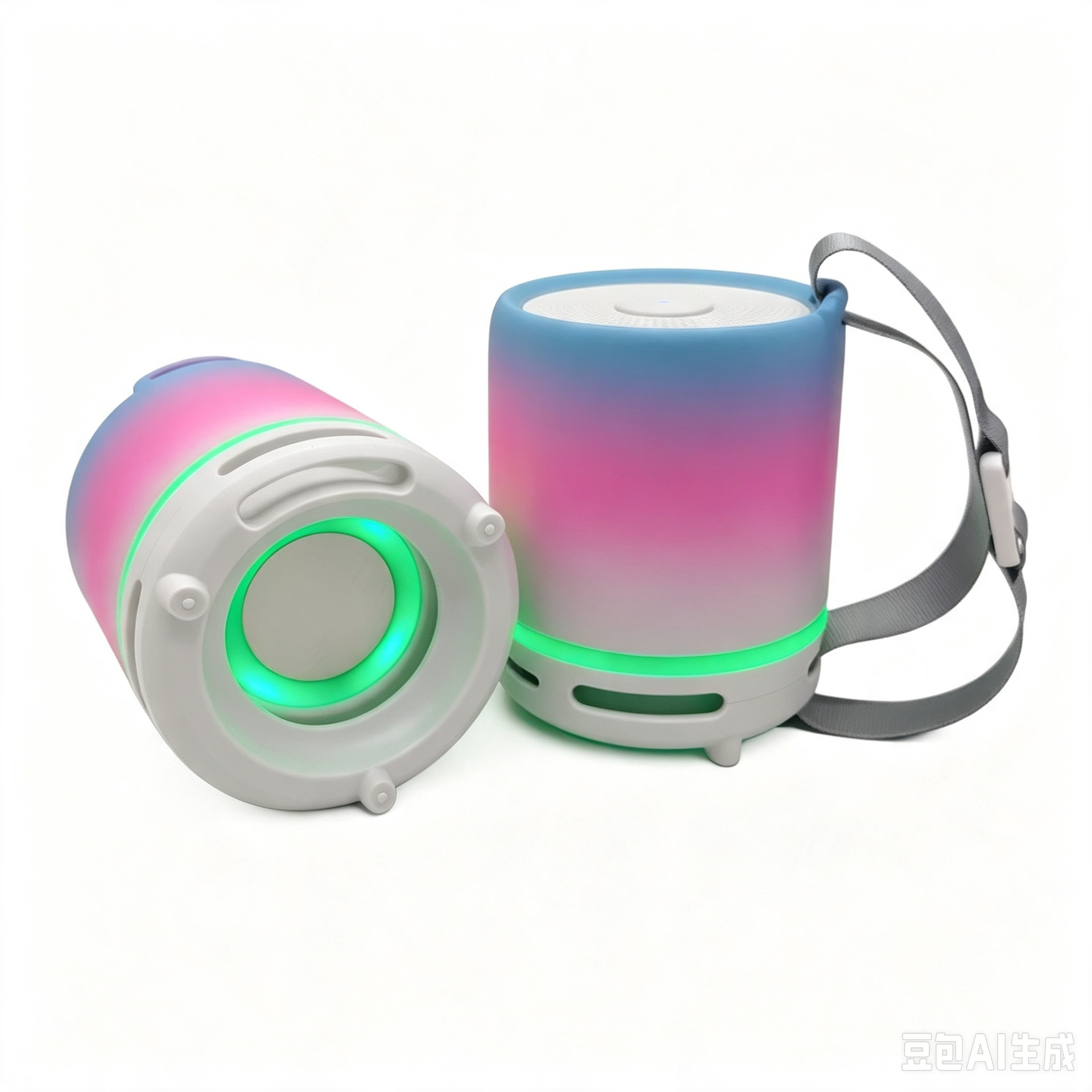 2026 neuer IPX6-Grad Outdoor-wasserdichter bunter LED-Glanzleuchten-Tisch-Platzierungshandgriff-Sport-lauter Bass-Subwoofer-Lautsprecher