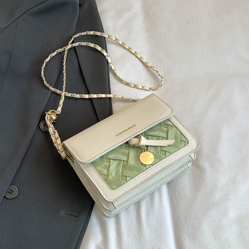 Verano super fuego bandolera pequeño bolso cuadrado rómbico bolso de cadena para damas 2024 nuevo bolso de hombro de alta gama de moda