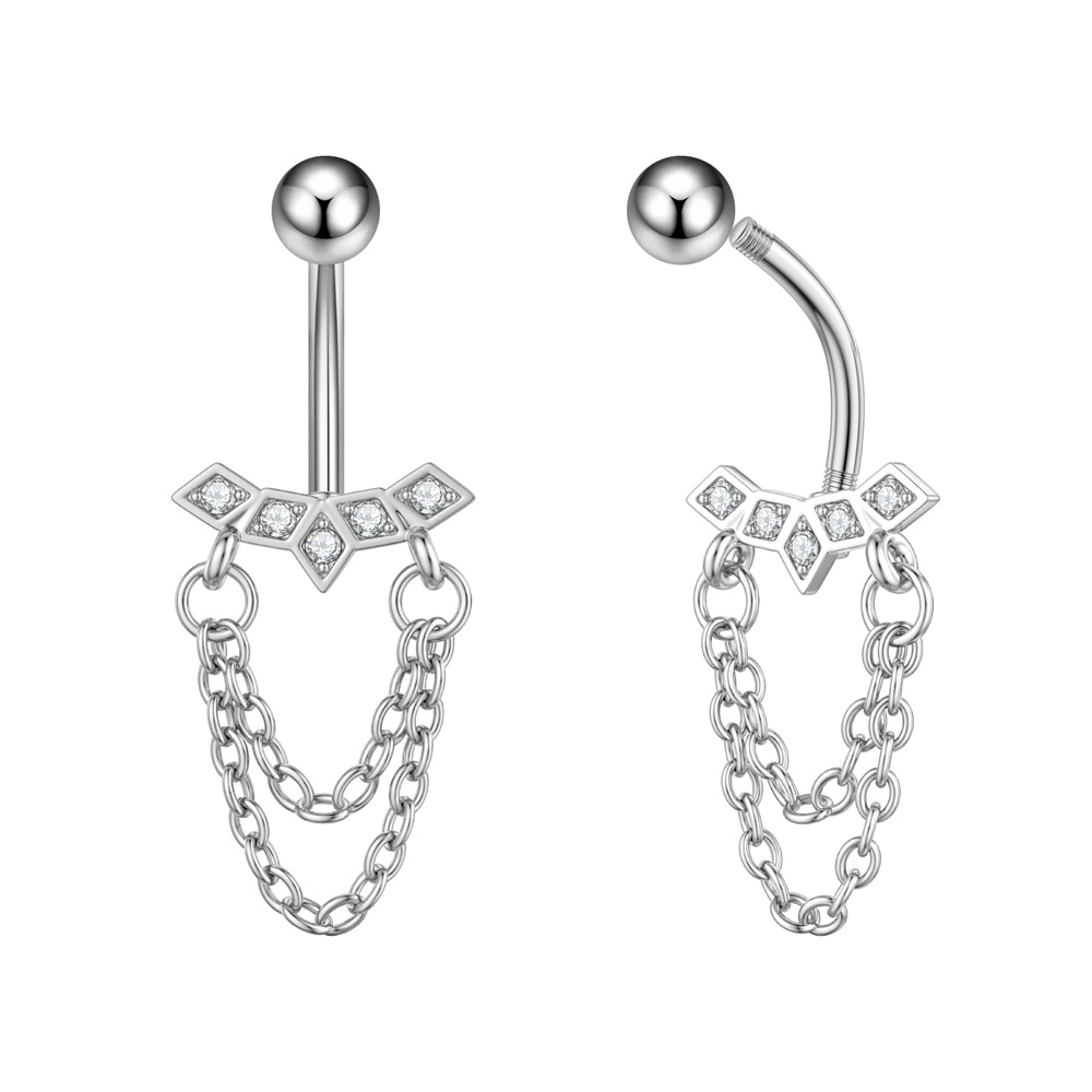5g Weight Zircon Inlay Material Belly Ring Classification 1 Piece Quantity Casual, Bar Occasion 316 Stainless Steel Material Star, Flower, Butterfly Pattern All Seasons Season Unisex Gender Plating Design Hip-Hop, Simple Style, Cool Style Style 1 Piece 316 Stainless Steel Zircon Belly Rings Star Flower Butterfly Unisex 45