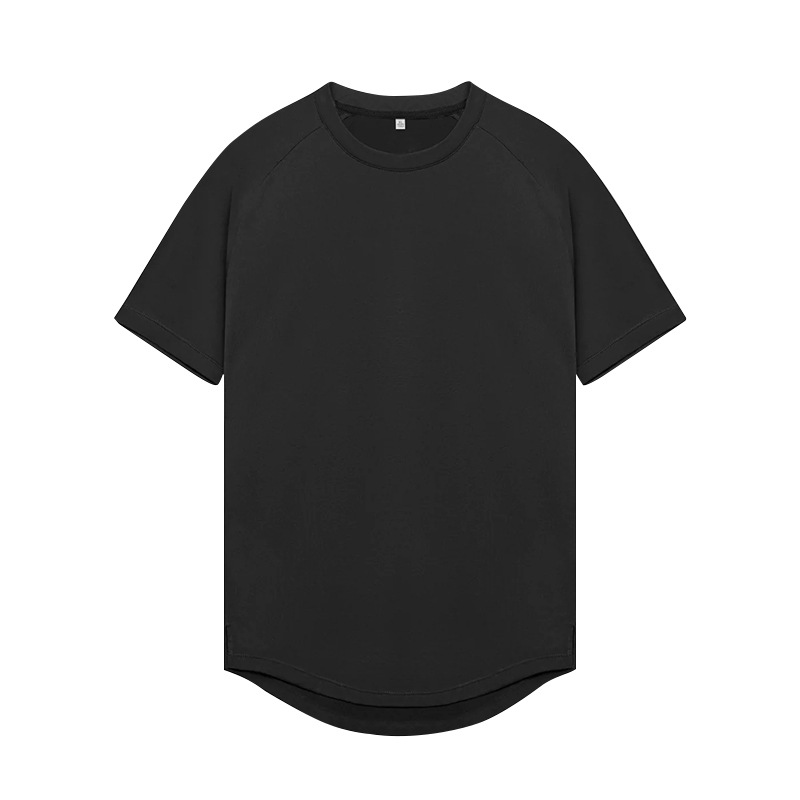 Europa y América de los hombres de verano camiseta de los hombres jóvenes de color sólido cuello redondo de manga corta de los hombres de todos los partidos ocasionales Raglan deportes camisa de fondo