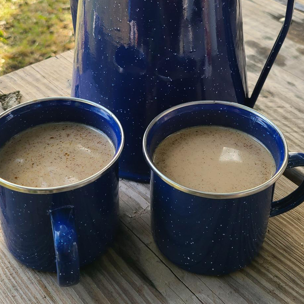 Taza de camping transfronteriza Taza de esmalte de camping Taza de leche de café de gran capacidad Taza de esmalte Taza de esmalte Taza para beber