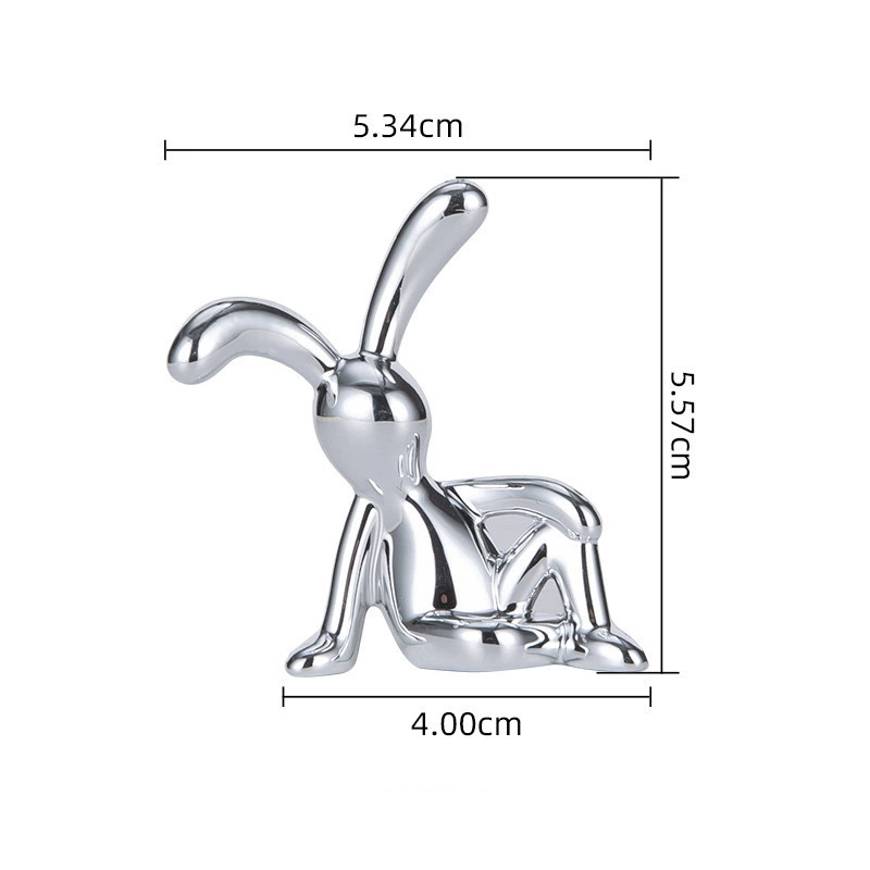 Творческие сети красный мультфильм сидя в серебряном кролике маленький орнамент современный легкий автомобиль для рабочего стола бумажных полотенец украшения