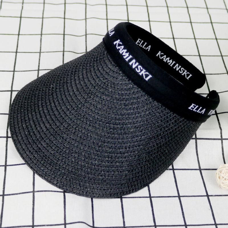 (2개) 여름용 태양 모자, 라피아 빈 탑 모자, 머리띠, 태양 모자, 여행 시 얼굴을 가리는 여성용 패셔너블하고 다재다능한 사이클링 태양 모자