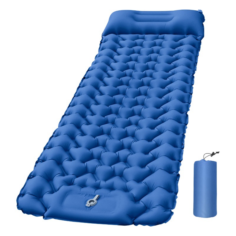 La estera inflable es liviana y portátil para acampar, a prueba de humedad, coche de viaje, almacenamiento de siesta, estera inflable para tienda al aire libre, de secado rápido