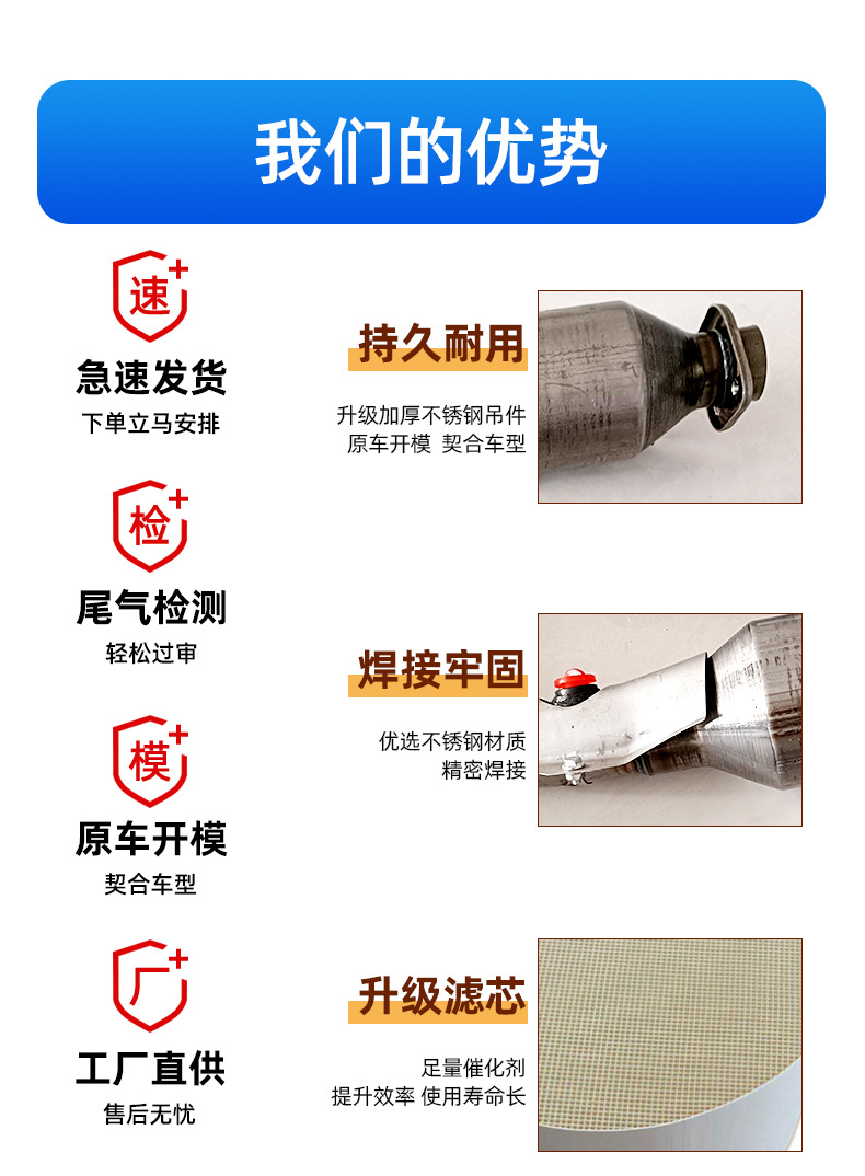 Suitable for Prius Three-Way Catalytic Converter Auto Parts Carrier Flow Exhaust Pipe Catalytic Converter Manufacturer Wholesale