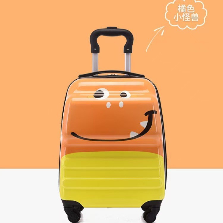 Children's luggage 18inch Cute cartoon animal trolley case with quiet universal wheels, carry-on suitcase, travel case with logo print