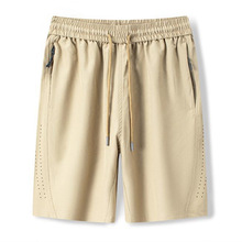 激光冲孔夏季新款休闲运动裤宽松大码五分裤冰丝凉感男士短裤