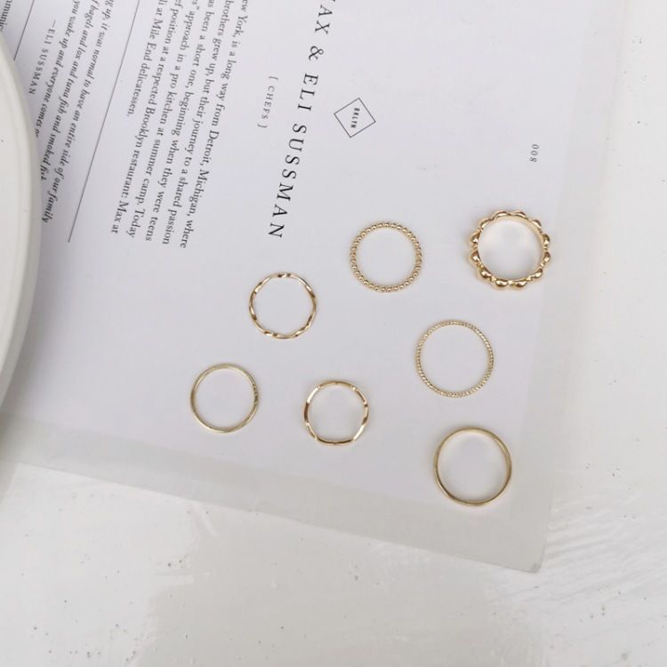 Minimalist Stackable Band Ring Set With Cubic Zirconia For Women_voghion.com