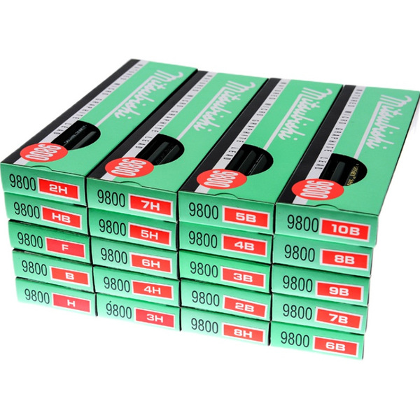 Japan UNI Mitsubishi 9800 Sketch Pencil Student Examination Write…