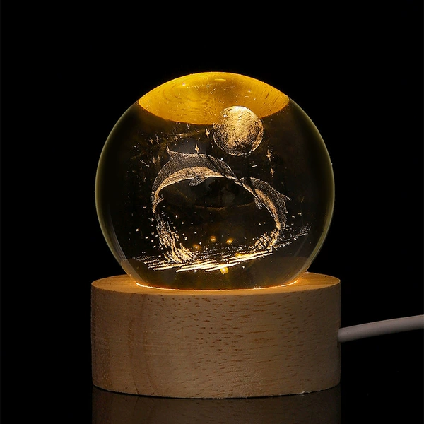 50 crystal ball dolphin night light