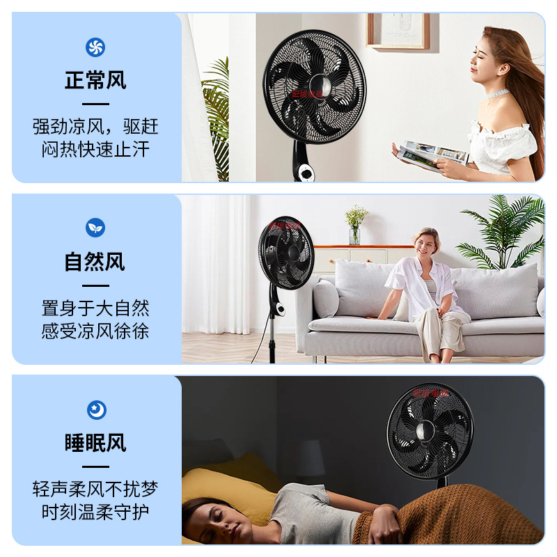 Transfronterizo 18 pulgadas 3 - en - 1 ventilador de piso vertical ventilador eléctrico de alta potencia fábrica venta directa ventilador de pie