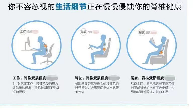 Summer Massage Car Lumbar Support Office Cushion Breathable Leather Lumbar Pillow Breathable Ice Silk
