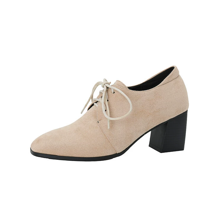 Матовые туфли с глубоким ртом, женские туфли на высоком каблуке больших размеров 40-43 размера, внешняя торговля, туфли Martin на шнуровке, женские туфли с острым носком