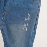 Джинсы, штаны для отдыха, джинсовая форма, облегающий крой, детская одежда, подходит для подростков, с вышивкой