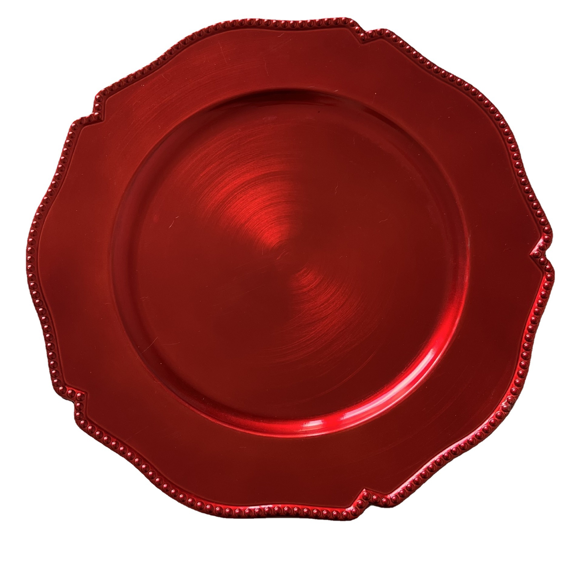 Suministro de placa de carne occidental placa de plástico de lámina sin costura regalos al por mayor para los clientes plato de fruta hotel comida de boda