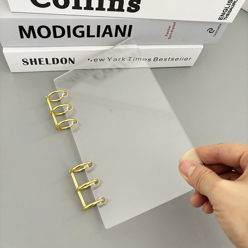 Cross-border A6 acrylic transparent shell double-sided film loose-leaf hard shell DIY photo album can be equipped with loose-leaf core