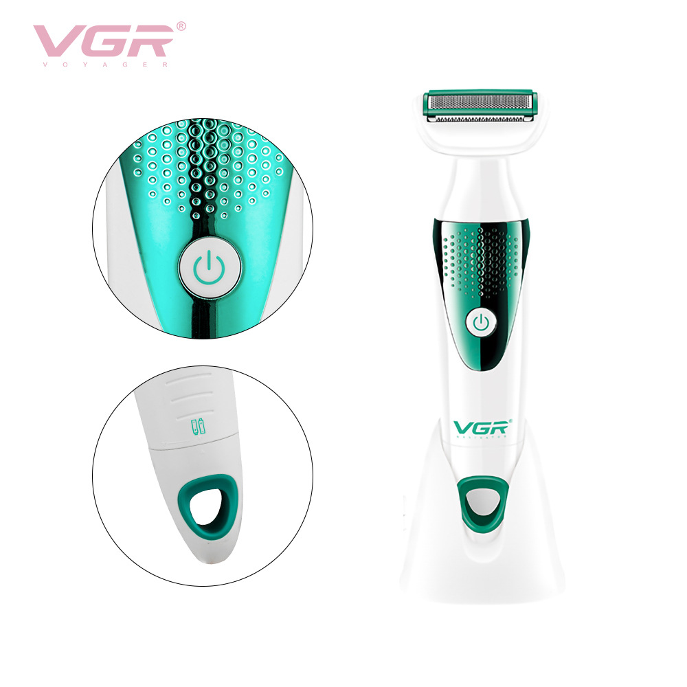 VGR 5-in-1 Multi-Functional Hair Shaver Portable Battery Operated Eyebrow Trimmer Face Washing Massager Nose Hair Remover Full Body Care Tool_voghion.com