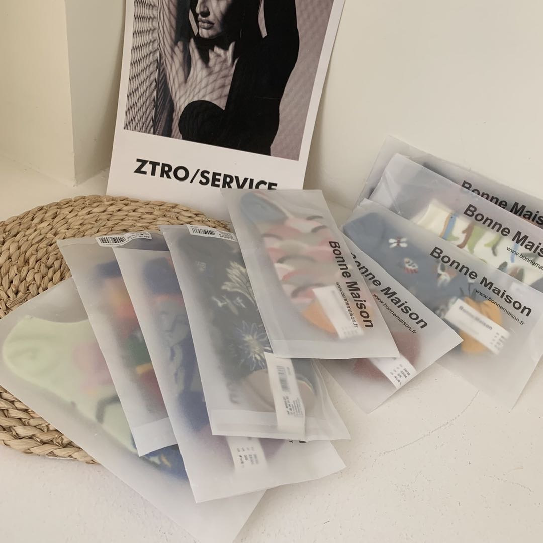 法國潮牌Bonne Maison趣味文藝時尚船襪彩色短筒小眾油畫女短襪潮