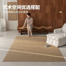 轻奢高级感仿剑麻地毯菠萝圈耐纯色耐脏客厅毯复古风卧室床边毯