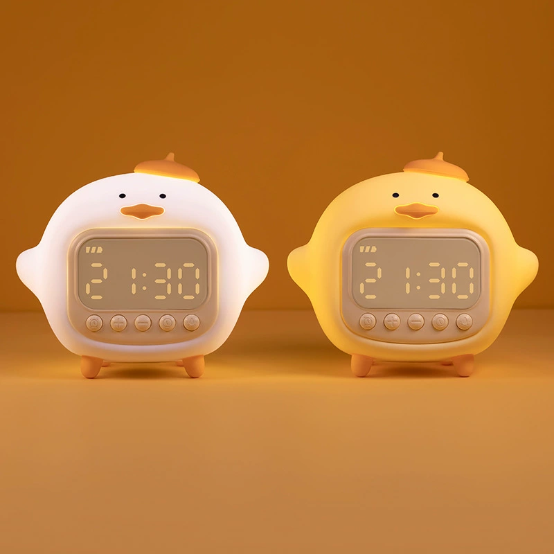 Ночник Night Light C15, умные детские LED часы-лампа, аккумулятор 1500 мА·ч, желтый