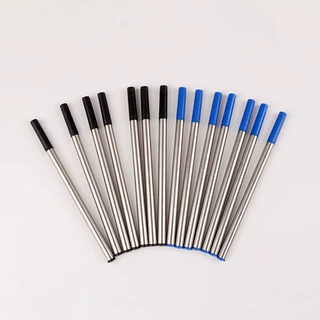 厂家批发多色可选直插式大容量金属0.5 0.7mm签字笔宝珠笔笔芯
