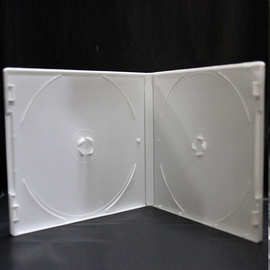 乳白PP盒双片装光盘盒 CD盒 DVD盒 软光盘盒 有膜可插页