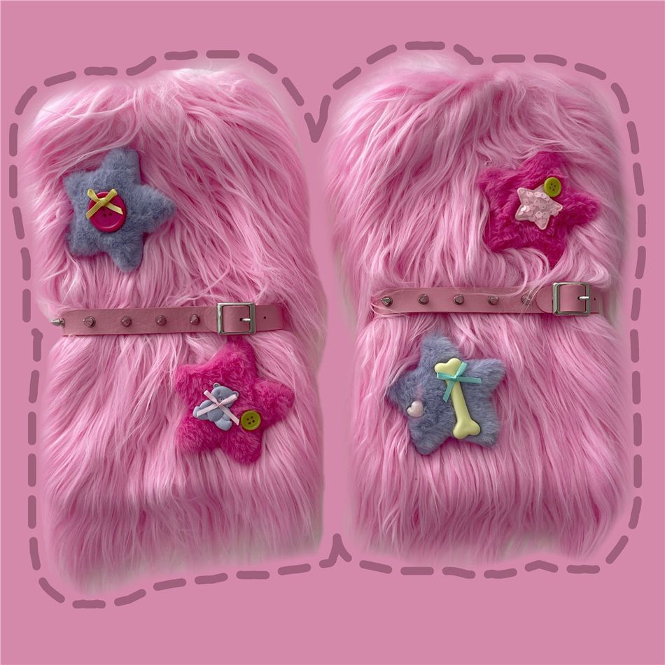 핑크 모피 양말