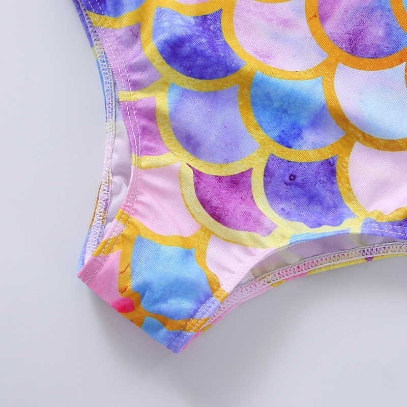 Girlu0027S Cute Fish Scales Polyester One Pieces