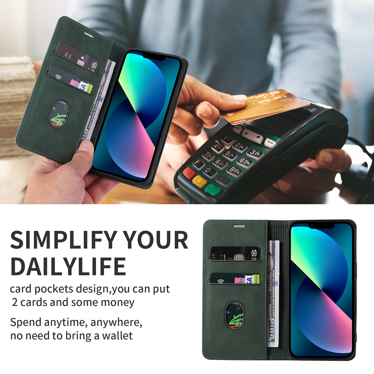 Leather Wallet Case For Iphone 17 16 Se 3 And Samsung S25 Models_voghion.com