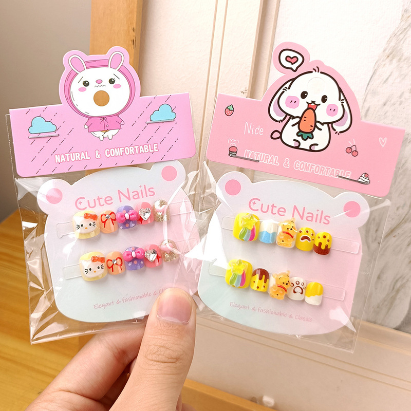 Factory direct girls nail stickers cartoon children wear nail tablets girls 10 cute nail patches Factory direct girls nail stickers cartoon children wear nail tablets girls 10 cute nail patches