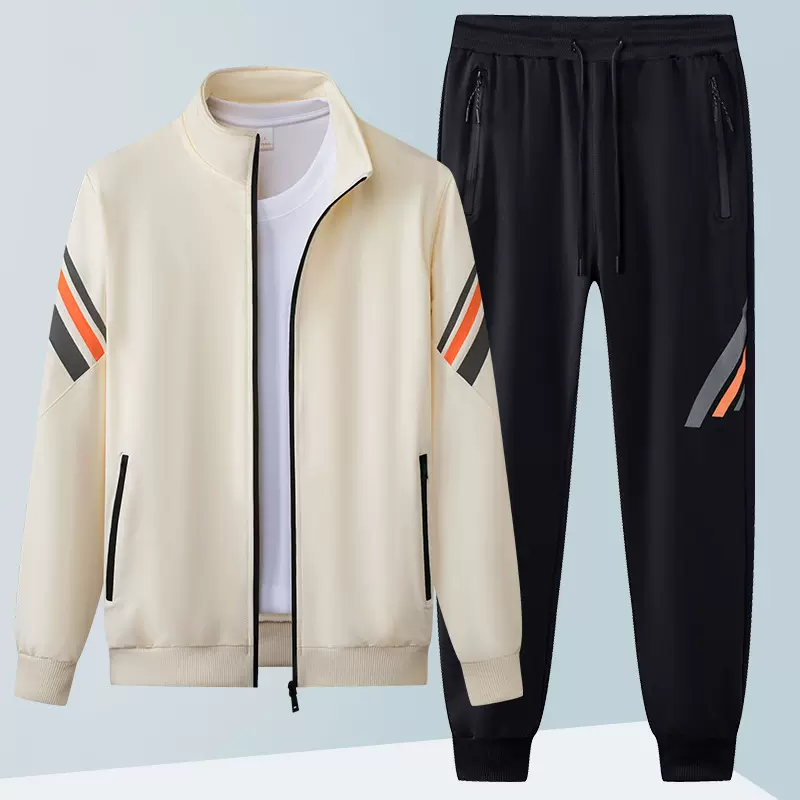 男士运动休闲春秋长袖开衫卫衣长裤套装男2024新款卫衣男装一整套