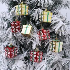 クロスボーダー卸売クリスマスツリー装飾明るい色塗装ギフトバッグ塗装赤クリスマスクリスマスペンダントペンダント