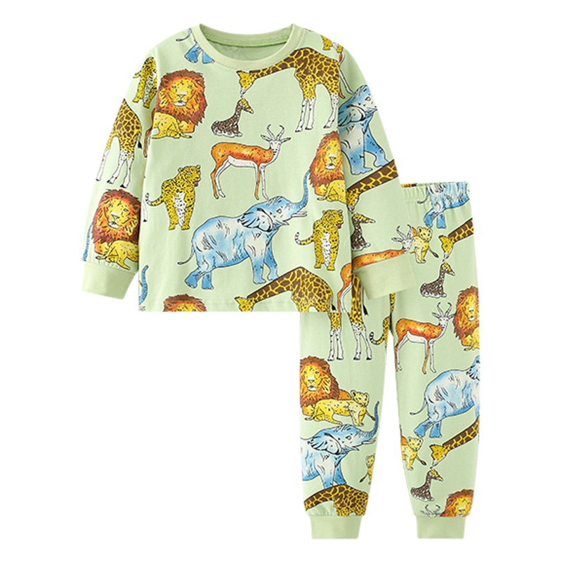 Spot malwee traje para niños otoño nuevo estilo pantalones de manga larga traje de dos piezas de impresión casual para niños pequeños y medianos europeos y americanos