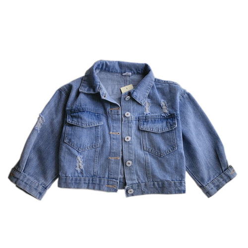 Girls '2025 new spring and autumn dress, embroidered denim coat, children's wear, personalized Western-style jacket, one piece on behalf of the trend