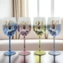 多色大肚定制数字红酒杯