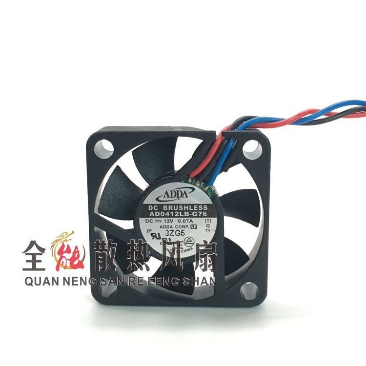 台湾协喜ADDA 4010 12V 0.07A AD0412LB-G76 三线 超静音风扇
