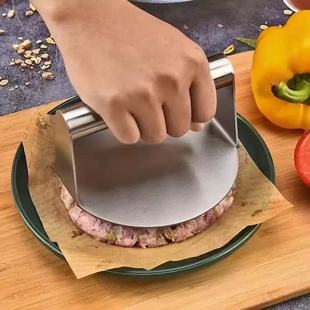 Round Cake Pressing Dumpling Wrapper Tool Dumpling Wrapper Hand-Burning Cake Household Commercial Hand-Pressed Iron Plate Squid Pressing Plate