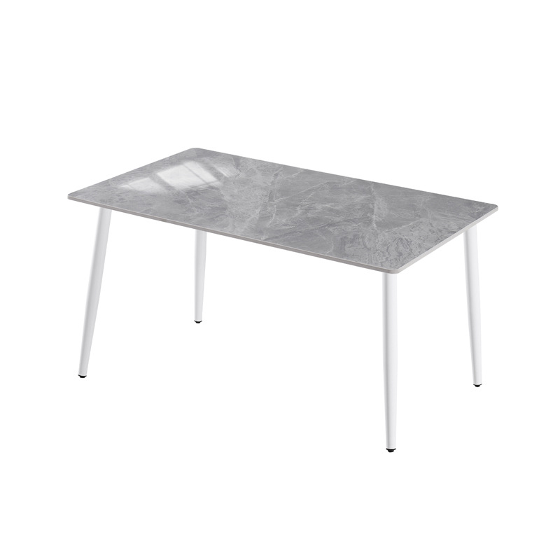 Marco blanco-borde recto gris italiano brillante