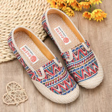 老北京布鞋女秋季亚麻一脚蹬复古民族风软底妈妈鞋舒适懒人女士鞋