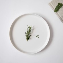 骨瓷磨砂欧式陶瓷盘子白色家用碟子创意网红圆形牛排盘简约北欧风
