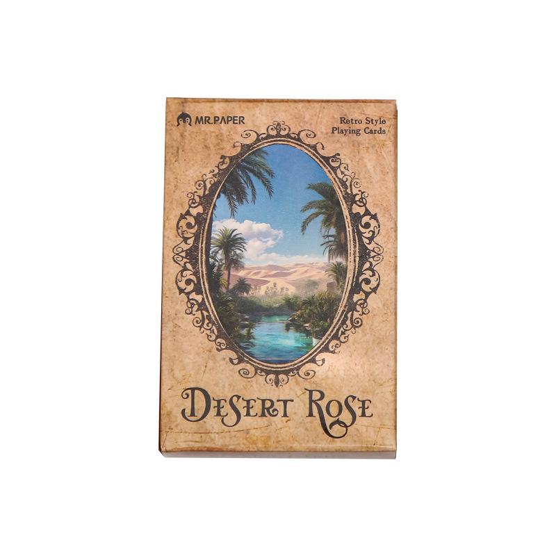 Mr. Paper Poker Desert Rose Series Retro Personajes Studentes Tarjeta de papel Entretenimiento Puzzles