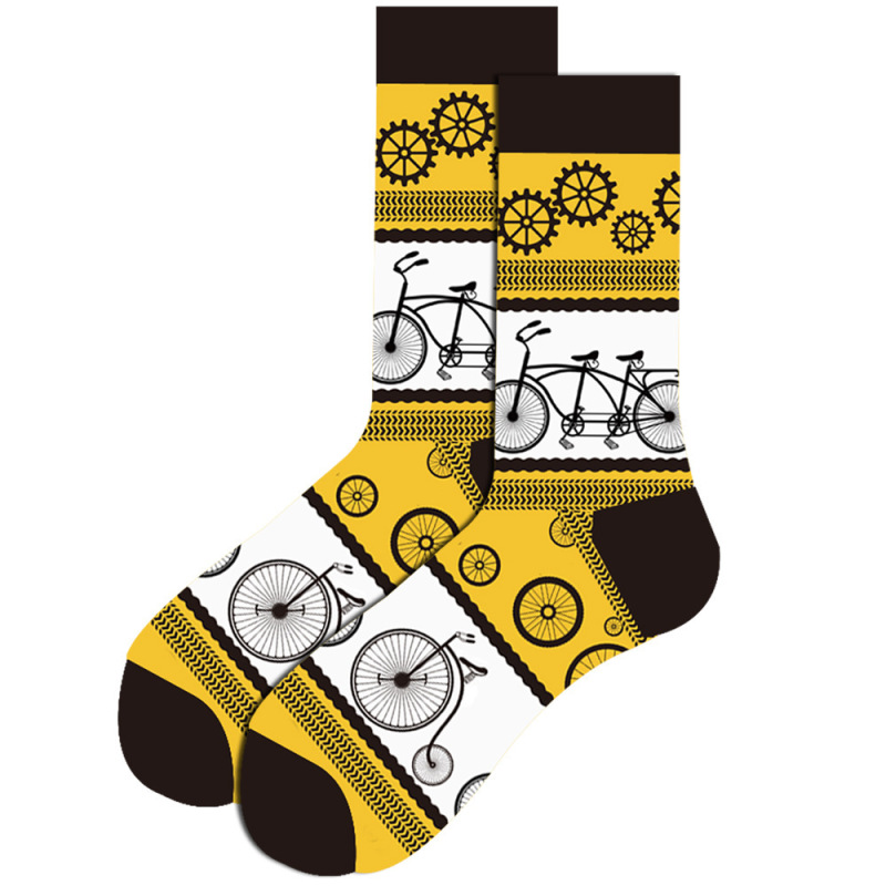 Amazon Cross-Border Supply Trendy Brand Same Style Wish Trendy Socks Happy Large Size Men's Socks Fruit Women's Socks Mid-Tube Socks
