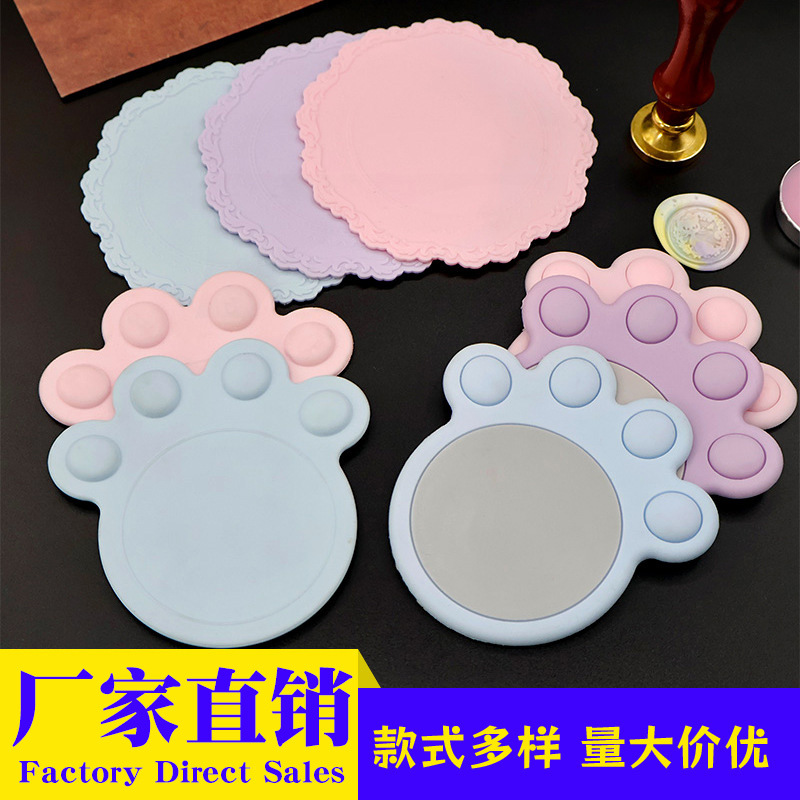 Paint seal silicone pad anti-sticking pad soft silicone paint print cooling heat insulation tool template manufacturers wholesale