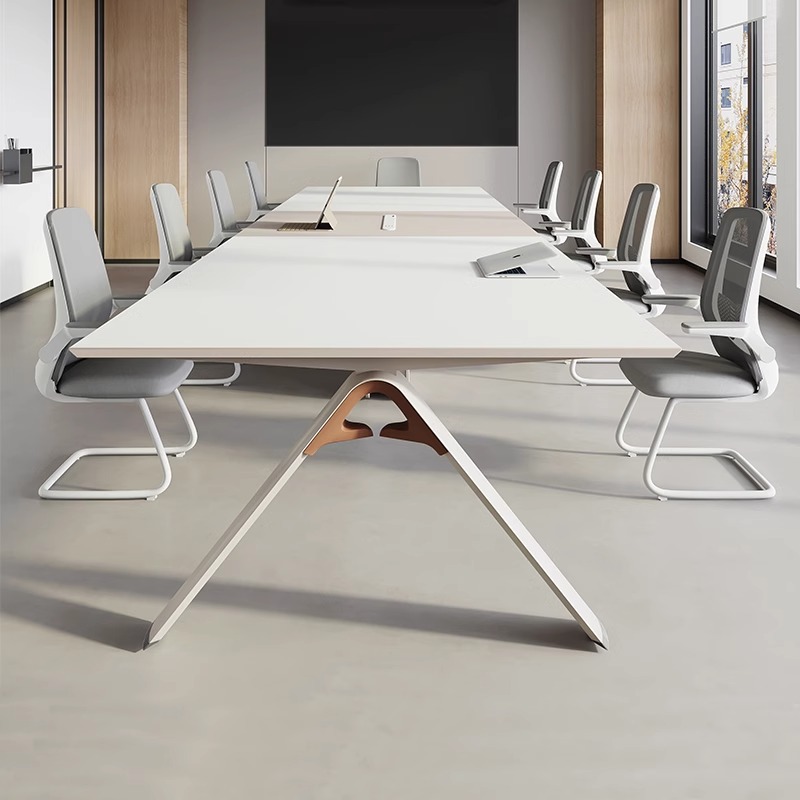 Mesa de conferencias pequeña de tamaño mediano, mesa larga, sala de reuniones simple y moderna, mesa de entrenamiento, mesa larga, mesa grande, combinación