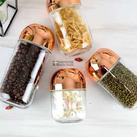 杂粮储物玻璃装饰密封罐食品级玻璃瓶