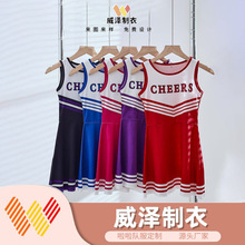 跨境啦啦队儿童演出服校园运动比赛服舞蹈服亲子表演啦啦操服装