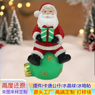 树脂摆件定制圣诞礼物树脂工艺品摆件桌面圣诞节跨境爆款家居用品