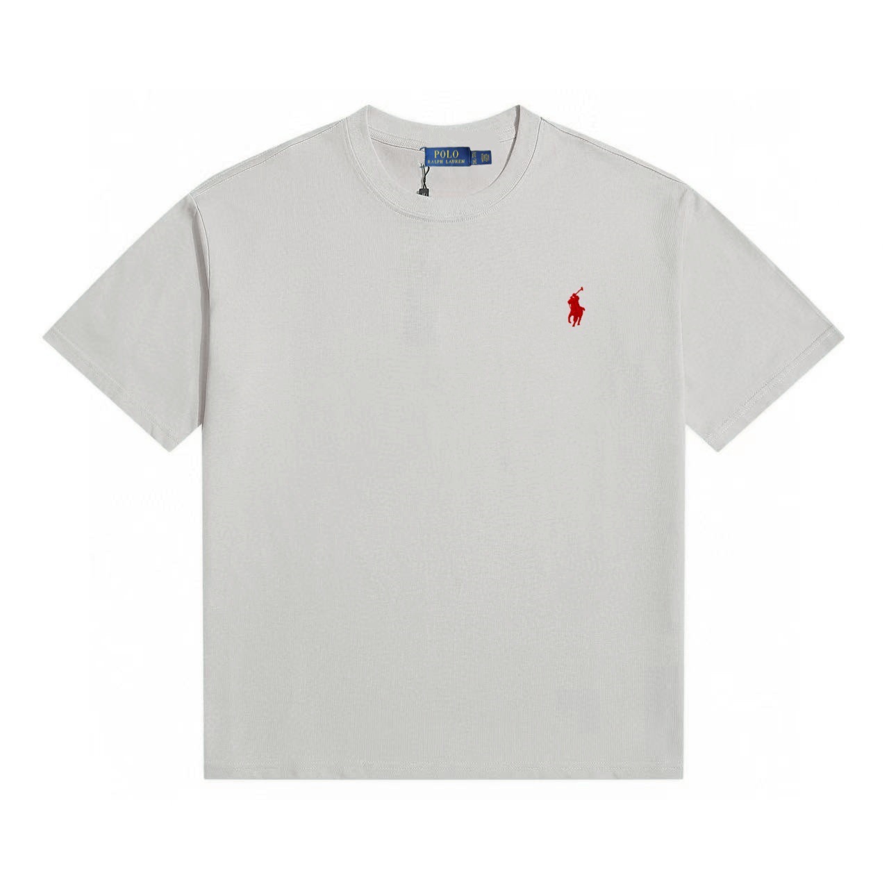 Light gray-red label