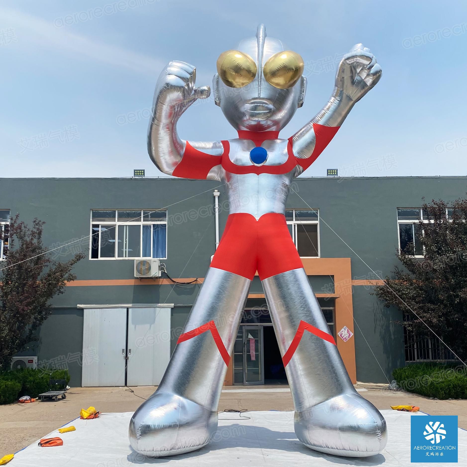 【厂家直销  批量发货】高8m奥特曼气模卡通酷IP造型落地商业美陈